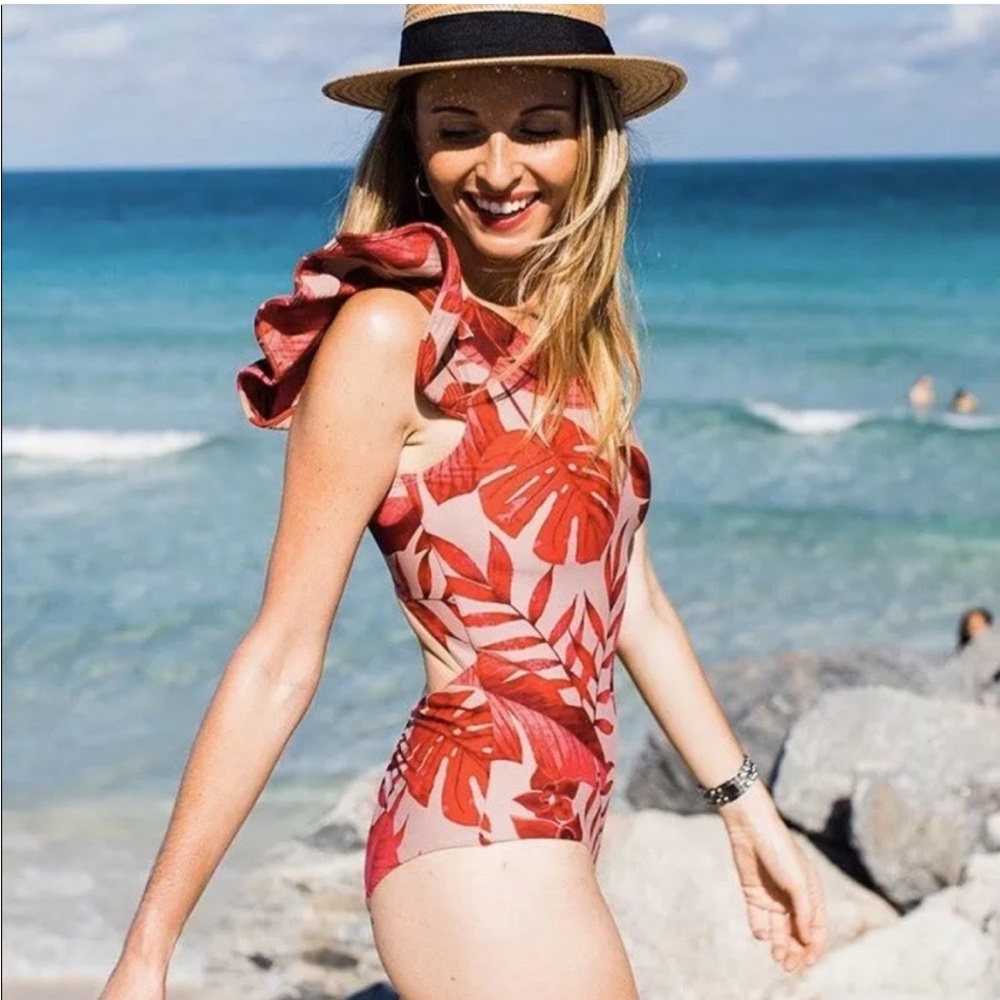 NWT Johanna Ortiz x H&M One-Shoulder Swimsuit - Picture 7 of 12